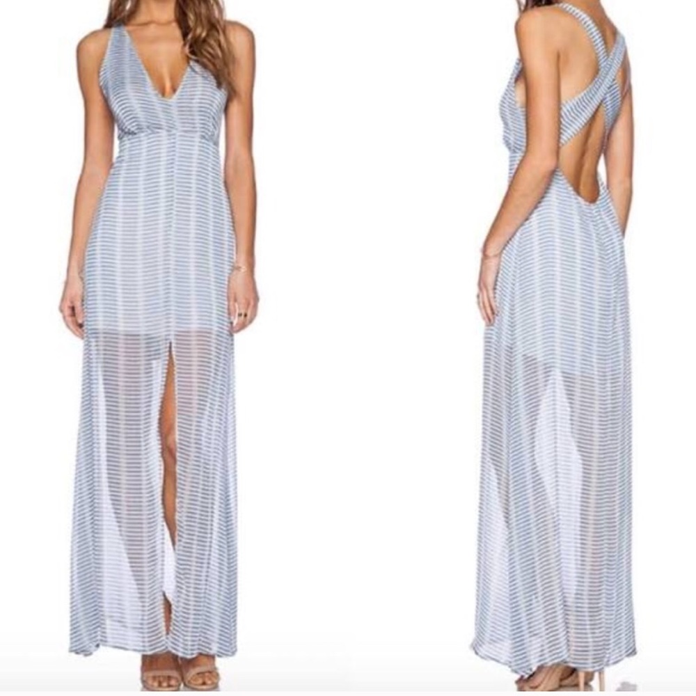 B.B. Dakota Striped Maxi Romper Dress • Size 6